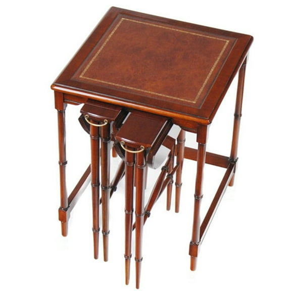 Tall Table Set with Leather Top