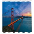 thumbnail image 2 of Ambesonne Travel Shower Curtain, Golden Gate Bridge Scene, 69"Wx84"L, Multicolor, 2 of 2