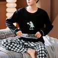 thumbnail image 1 of Printemps Automne Plus 5TG Pyjama Tricoté pour Hommes à Carreaux Ensembles de Pyjamas Décontractés Mode Nuit, 1 of 5
