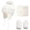 White, variant on Hauaitttt Chicminie 3 Pcs/Set Children Hat Neck Warp Gloves Set Thickened Print Knitted Heat Retention Windproof Keep Warm Girls Boys Outdoor Scarf Gloves Set Boys Baseball Hat