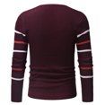 thumbnail image 3 of LYXSSBYX Long Sleeve Shirts for Men Solid Color Sweater Round Neck Striped Long Sleeve Sweater Leggings Long Sleeve Turndown Collar Blouse & Shirt, 3 of 5
