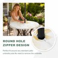 thumbnail image 5 of Round Outdoor Tablecloth with Umbrella Hole and Zipper, Yellow Floral Art Fitted Table Cover with Elastic Edge for 36-44 Inch, Watercolor Botanical Spring Flowers Waterproof Patio Tablecoths, 5 of 9