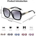 thumbnail image 4 of ZHAOCHENG Gafas de sol polarizadas de gran tamaño para mujer, gafas de sol clásicas y modernas para mujer, protección UV400, 4 of 4