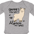 thumbnail image 4 of Inktastic Grammie's You Say Alpaca My Bags Boys or Girls Long Sleeve Baby Bodysuit, 4 of 5