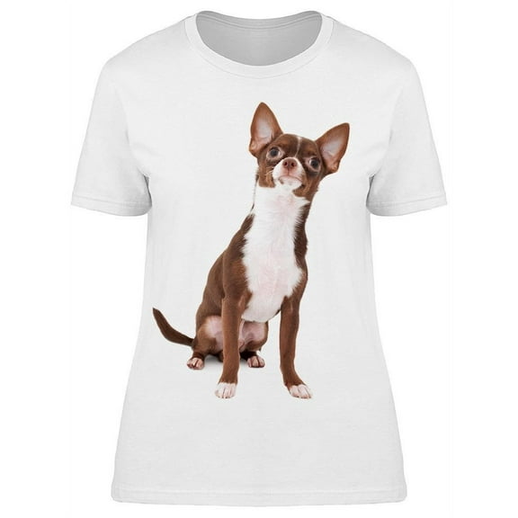 Brown Chihuahua, Looking Up T-Shirt Women -Image by Shutterstock, Female Medium
