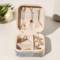 thumbnail image 6 of Marble Travel Portable Jewelry Organizer Box with Earring Holder, Bracelet Holder, and Necklace Organizer for Girls and Women, 6 of 6
