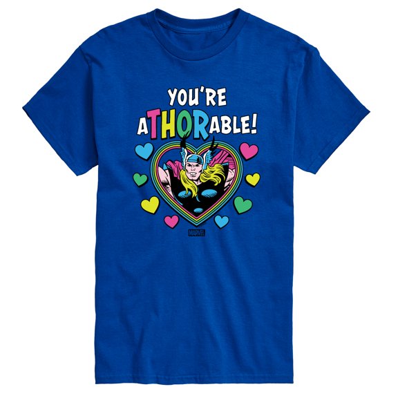 Marvel Thor - Valentine You're Athorable - Men's Short Sleeve Graphic T-Shirt