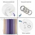 thumbnail image 4 of Purple Yellow Ombre Shower Curtain, Waterproof Shower Curtains for Bathroom, Farmhouse Modern Gradient Art Washable Fabric Bathtub Curtain Set Bath Decor with 12 Hooks 48"x72", 4 of 8