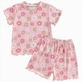 thumbnail image 3 of Kaprioy Girls Summer Clothes Pajamas Toddler Baby Girls Summer Outfits Daisy Ruffle Short Sleeve T-Shirts Tops Floral Shorts 2Pcs Clothes Set, 3 of 6