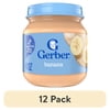 (12 pack) Gerber 1st Foods Natural for Baby Baby Food, Banana, 4 oz Jar