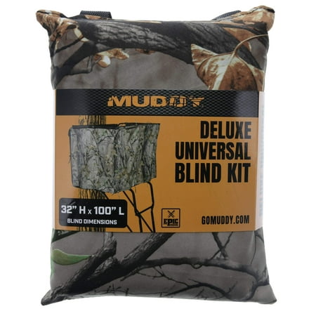Muddy Deluxe Treestand Universal Blind Kit with Zipper Entrance Camo Hunting Blind