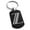 Black, variant on Stainless Steel Letter Z Initial Metro Retro Monogram Engraved Engraved Dog Tag Keychain Keyring