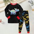 thumbnail image 2 of HFHAPW Toddler Girl Boys Kids Pajamas Funny Graphic Pjs Long Sleeve Snug fit 2pcs Jammies, 2 of 5