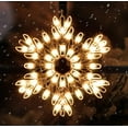 thumbnail image 2 of 18" 50 Lighted Snowflake Christmas Window Silhouette Decoration, 2 of 7