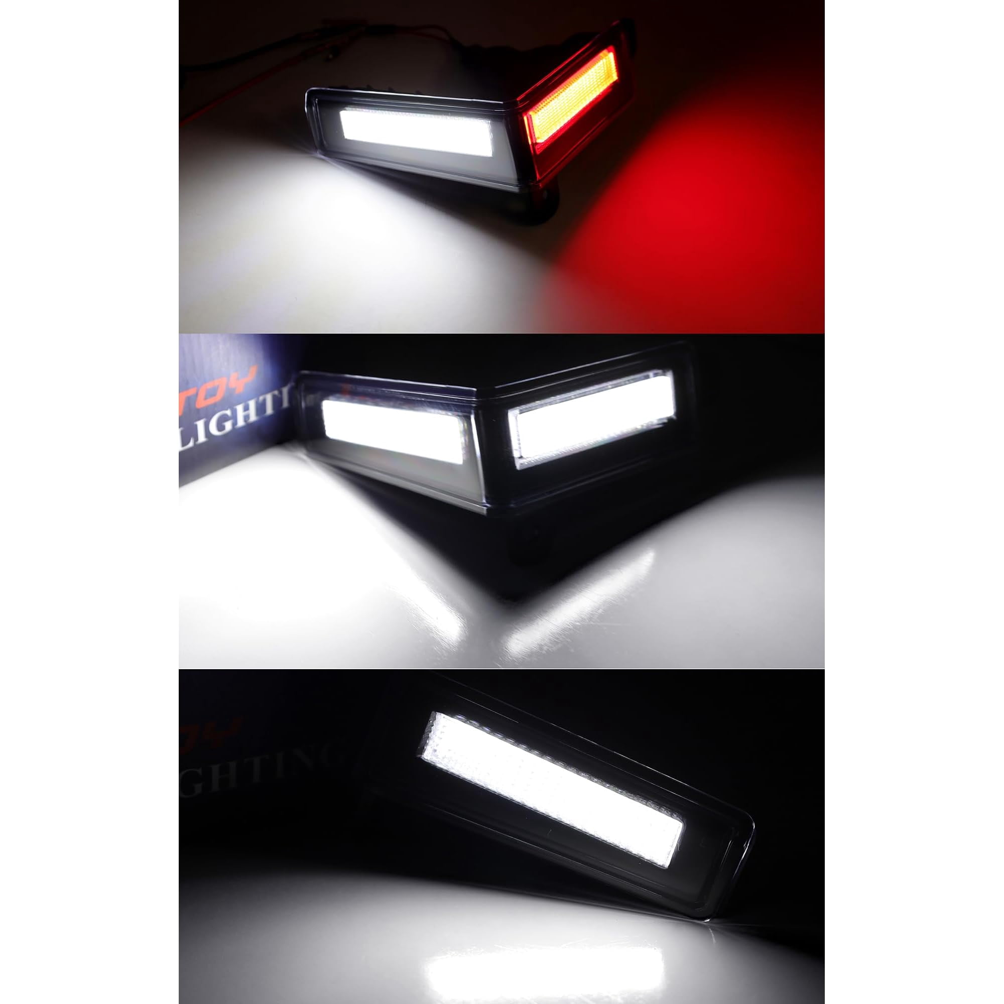 3-In-1 Red Rear Fog Light, Xenon White LED Reverse & License Plate Light Kit For Toyota 2022-up Tundra Truck
