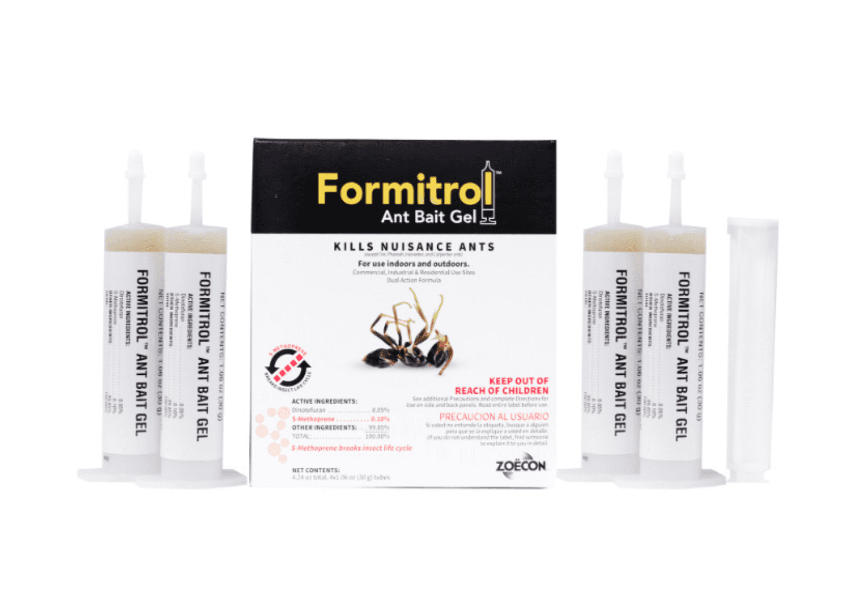 Formitrol Ant Bait Gel - Combats Nuisance Ants with Unparalleled Efficiency - 1 Pack (4 x 30g Tubes) by Zoecon