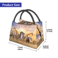 thumbnail image 3 of Vsdgher Vintage Wildlife Protection Print Insulated Reusable Bags with Sturdy Zipper and Handles, Foldable Totes for Hot or Cold Food Bring or Delivery, 3 of 8