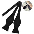 thumbnail image 2 of Solid Bow Ties for Men Tuxedo & Wedding Bowties Polyester Silk Solid Color, 2 of 3