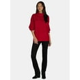 thumbnail image 2 of Time and Tru Women's and Women's Plus Bobble Knit Turtleneck Sweater, Midweight, Size XS-4X, 2 of 5