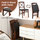 thumbnail image 4 of Canddidliike Set of 2 Folding Dining Chairs with 400 LBS Capacity-Brown, Dining Chairs, Dining Room Chair for Kitchen, Dining, Bedroom, Living, 4 of 6
