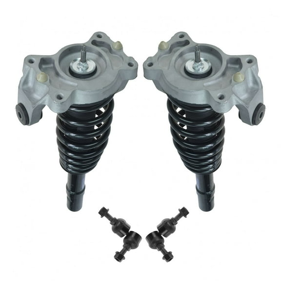 TRQ Front Suspension Kit Strut & Spring Assemblies with Sway Links for Chrysler SCA67198