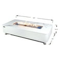 thumbnail image 3 of Elementi Plus Athens Natural Gas Fire Pit for Outside Outdoor Fire Pit Table Smokeless Firepit Concrete Marble Rectangular Fire Table Patio Heater Fireplace 60000 BTUs - Bianco White, 62 x 30 Inches, 3 of 11