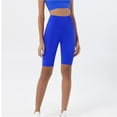 thumbnail image 2 of lcziwo Womens Biker Shorts 8 Inches, High Waisted Workout Running Yoga Shorts Solid Casual Stretch Tummy Control Short Leggings Blue M, Todays Daily Sales Clearance, 2 of 4