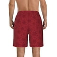 thumbnail image 3 of Naloa Christmas Red Snowflakes Men's Beach Shorts, Surfing shorts, Swim trunks, Quick Dry Swim Trunks for Surfing Beach Fun - Medium, 3 of 9