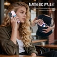 thumbnail image 7 of JEEHOOD Case For Samsung Galaxy S24 Ultra 5G, RFID Blocking, PU Leather,Compatible With MagSafe Detachable 2 In 1 Wallet With Built-in Push Card Holder,Kickstand Magnetic Protective Cover,Pink, 7 of 7