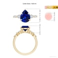 thumbnail image 4 of ANGARA Lab Grown 3 Ct Pear-Shaped Blue Sapphire Engagement Ring for Women in 14K Yellow Gold (Size-10x8mm) | September Birthstone, Anniversary, Jewelry Gift for Women | Lab-Grown Blue Sapphire Ring, 4 of 7