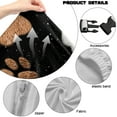thumbnail image 7 of SCRAWLGOD Paw Cow Print Brown Black 4 PCS Gaming Chair Covers Cat Proof Game Computer Office Desk Chair Cover Protector with Armrest Slipcovers, 7 of 7