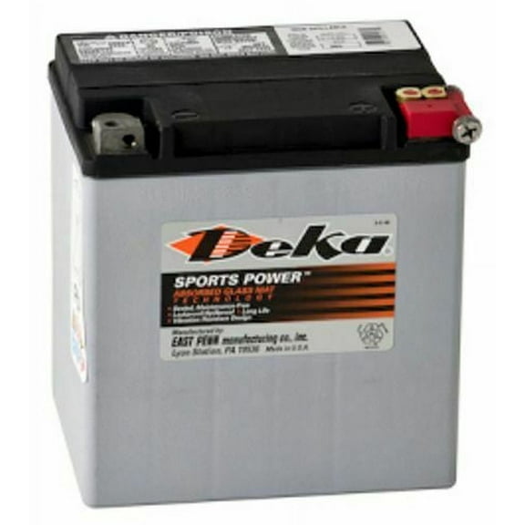 Deka AGM 12V Vehicle Battery, 400 CCA Top & Side Post for ATV Motorcycle