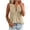 Beige 1, variant on Women's Summer Tank Tops Cotton 2026 Pleated Button Down Shirts V Neck Solid Loose Fit Blouse Casual Sleeveless Flowy Boho Tunic Shirts Vacation Outfits