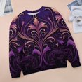 thumbnail image 6 of Abstract Flowers Mom Sweatshirt For Women Long Sleeve Pullover, 6 of 7