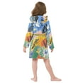 thumbnail image 7 of FORMRS Niños Bathrobe Unisex Hooded Robe Soft Plush Pajamas Sleepwear, Size 7-9T, Colorful Landscape, 7 of 7