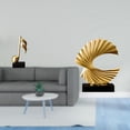 thumbnail image 2 of Escultura De Resina Con Forma De Onda Musical, Figura Creativa, Adorno De Mesa, Centro De Mesa Abstracto Para Escritorio, Dormitorio, Sala De Estar, Chimenea, Regalo De Inauguración De La Casa, 2 of 8