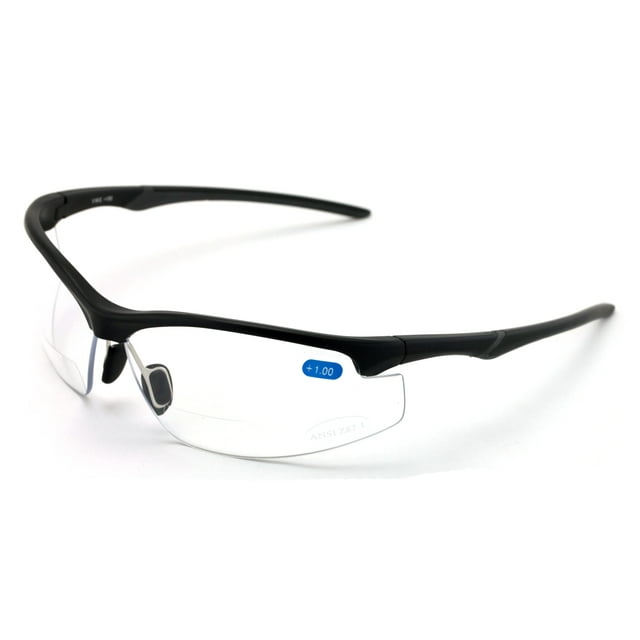 Gafas de seguridad deportivas bifocales con lentes transparentes para lectura, con certificación ANSI Z87.1 2.25
