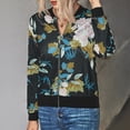 thumbnail image 7 of IROINNID Women's Bomber Jacket Long Sleeve Print Round Neckline Outwear, Loose Jacket Outwear, 7 of 7