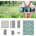 thumbnail image 3 of Flamingo Blankets Waterproof Foldable 60"x80", Flamingo Portable Outdoor Picnic Mat Water Resistant for Grass,Padded Lawn & Park Blanket for Camping,Flamingo Decor Accessories Stuff, 3 of 6