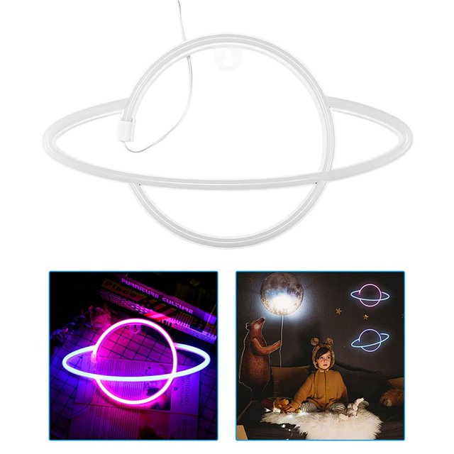 Naiovety Luz de neón LED Hello Wall Art Sign Dormitorio Decoración Rainbow Lámpara de noche colgante Home Party Holiday Decor Regalo de Navidad Iluminación y accesorios Numero 3 Naiovety HA027422-03
