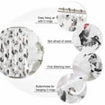 thumbnail image 3 of Farmhouse Chicken Bathroom Shower Curtains with 12 Hooks Polyester Waterproof Shower Curtain for Stalls and Bathtubs Retro Pastoral Feathers Animal Decorative Bathroom Privacy Curtain 72x96 Inches, 3 of 9