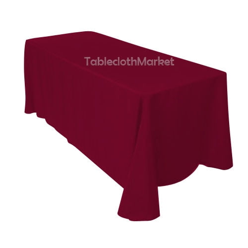 12 Rectangle 90"×132" Polyester Tablecloths 20 Colors 100% Heavy Made in USA 