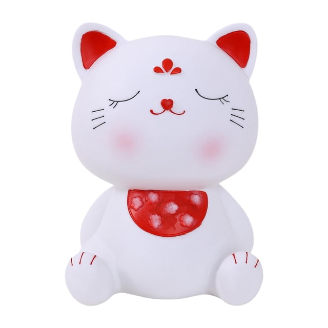 Hucha de gato de la suerte, decoración de mesa, hucha de animales, botellas pequeñas coleccionables Estrabismo