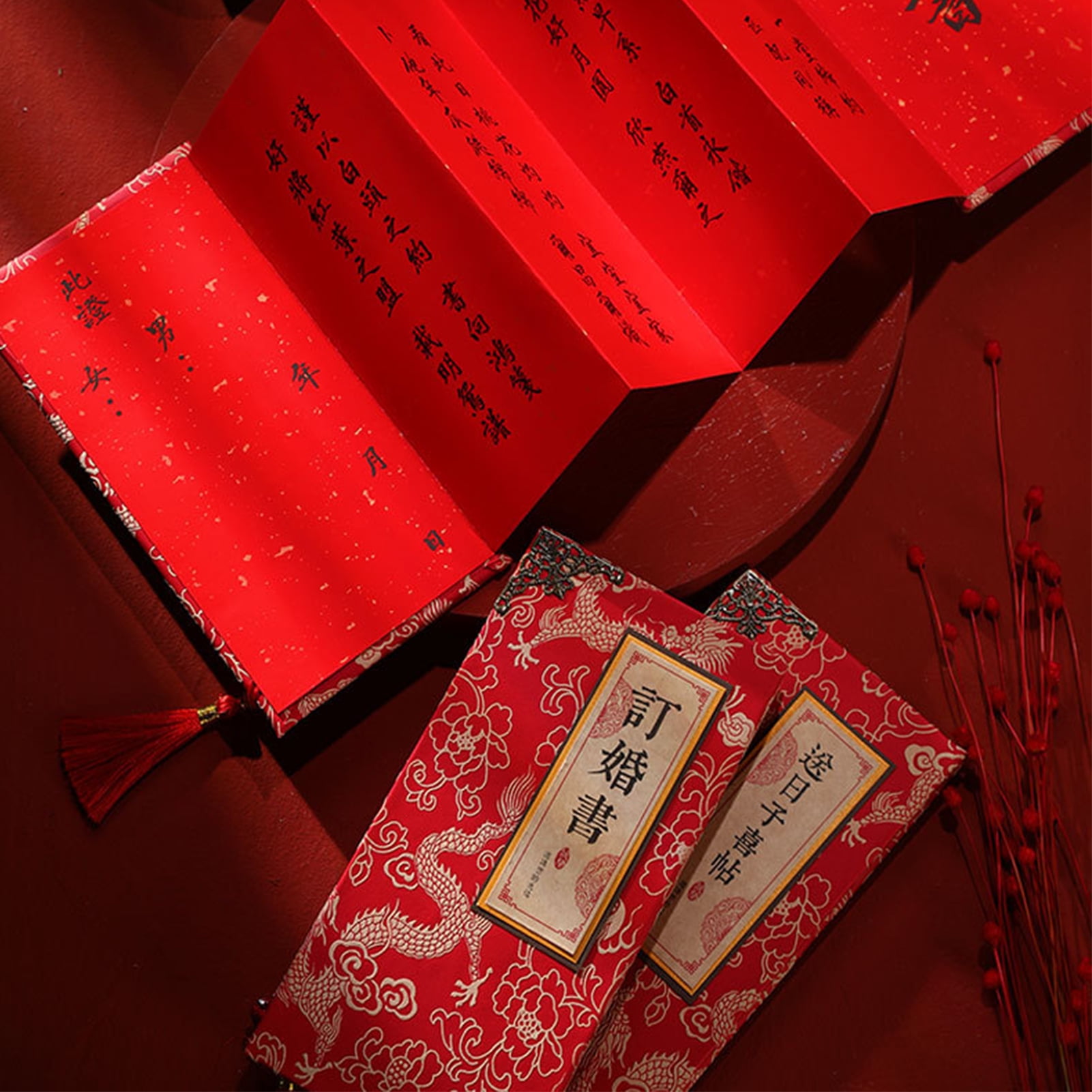 Chinese Style Wedding Invitation Card Clear Print Paper Baby Shower Invitation Card For Friends Clear Paper Walmart Com