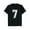 Black, variant on Short Sleeve Shirts for Women, Number 7 Varsity Sports Team Jersey 7th Birthday 7 Years T-Shirt