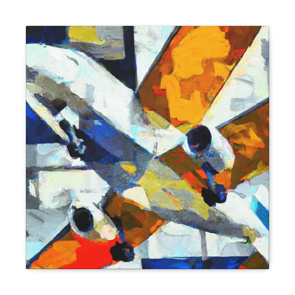 Plane in Flight Sky - Canvas