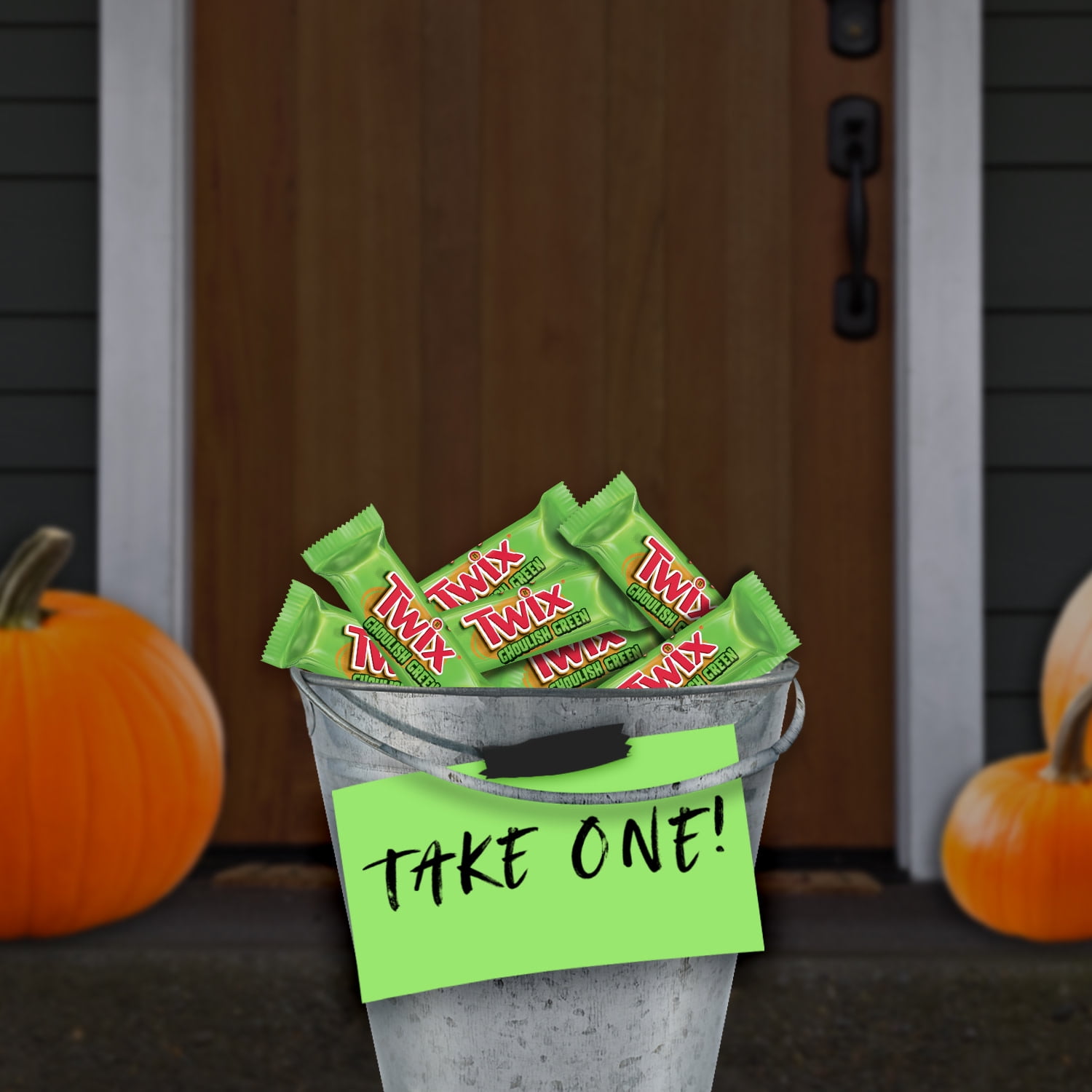 Twix Ghoulish Green Fun Size Halloween Chocolate Bars - 9.8 oz Bag