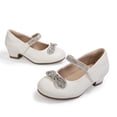thumbnail image 2 of Bocca Little Girls' Shoes Slip-Resistant Mary Janes, 1IN Low Heel, Kitten Heel, Closed Toe White, 11 Little Kid, 2 of 7