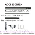 thumbnail image 6 of Mxdfafa 40-122inch Black Telescopic Tension Curtain Rod - Heavy Duty No Drill Closet Rod for Hanging Clothes, Rust-Proof Carbon Steel Extendable Laundry Rod for Bathroom/Windows/Room Divider, 6 of 9