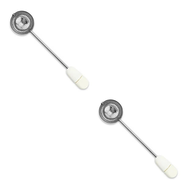 Infusor de té giratorio Wosthever acero inoxidable colador malla reutilizable Negro